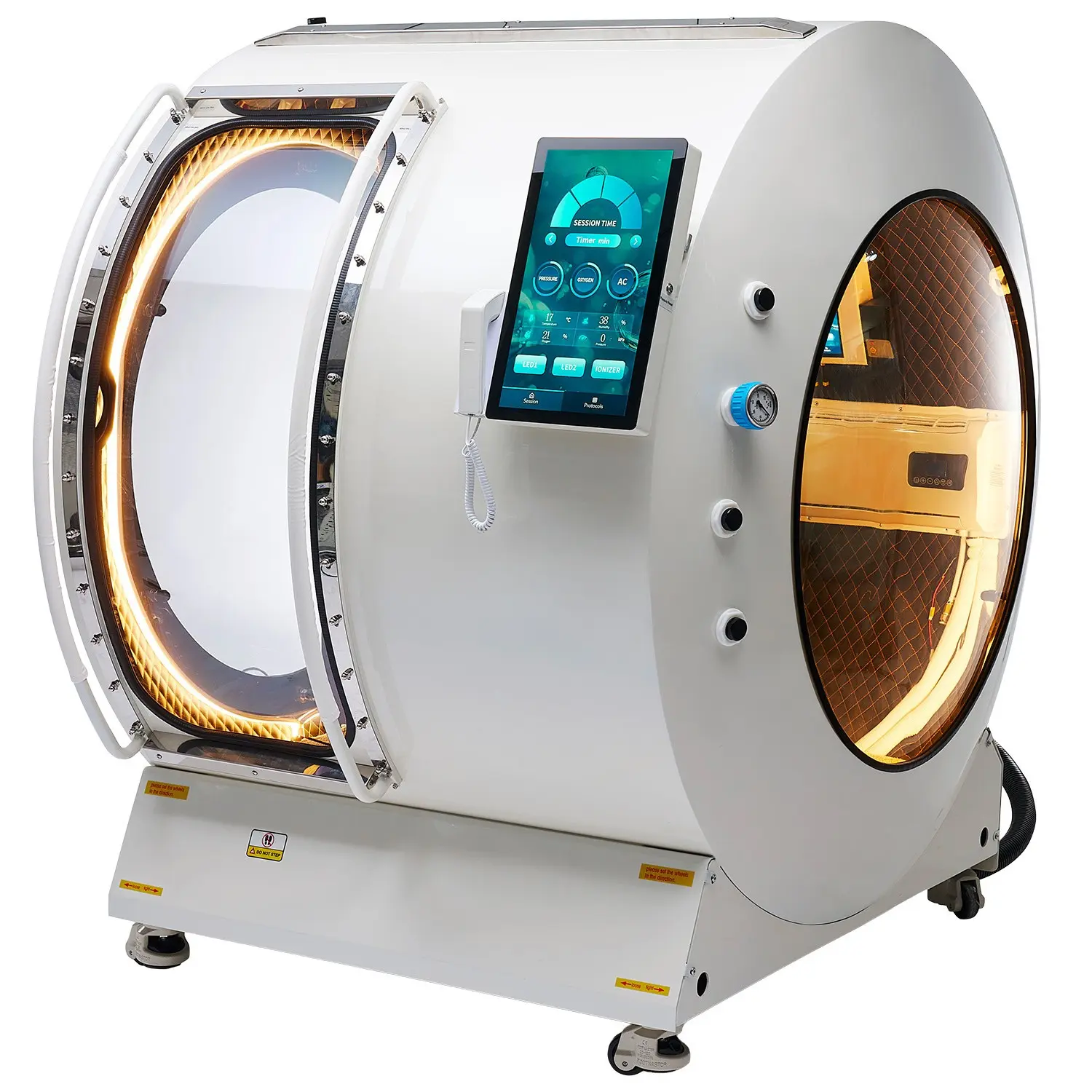 Aurora — panoramic cabin with far-infrared lighting and touchscreen control