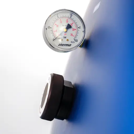 Pressure gauge showing ATA readout — hard-shell chamber pressure